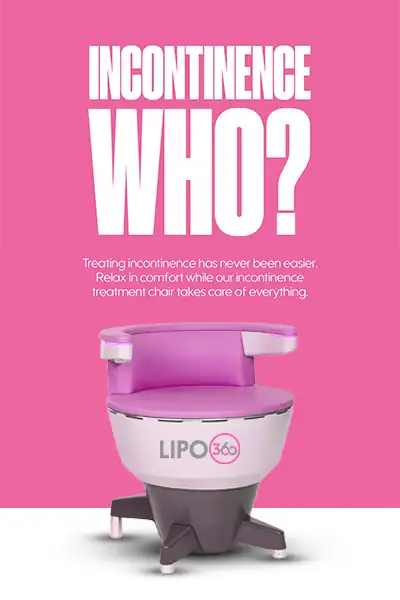 LIPO360 EMS Chair Can Help with Urinary Incontinence 2 Image of a urinary incontinence treatment seat Sunbury