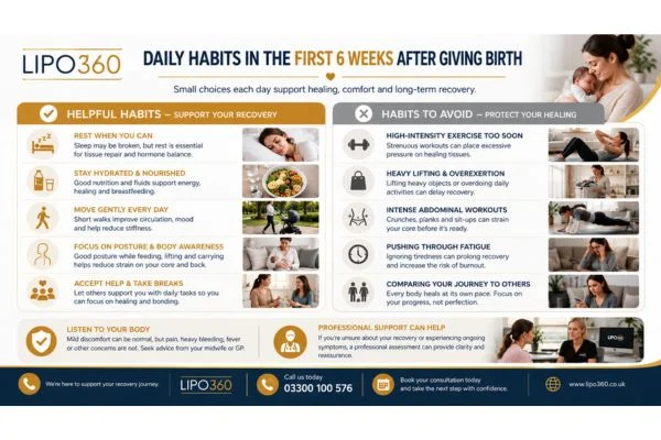 What to Do (and Avoid) in the First 6 Weeks After Giving Birth To Avoid Diastasis Recti 3 First 6 Weeks After Giving Birth To Avoid Diastasis Recti Sunbury : Daily Habits in the First 6 Weeks After Giving Birth